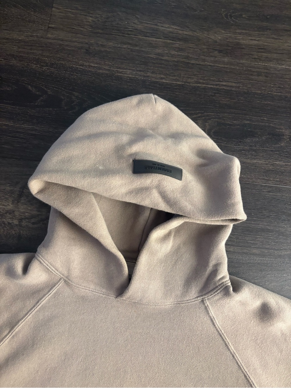 Essentials Fear Of God Pullover Hooded Sweatshirt Size S Brown Tan - Picture 3 of 6